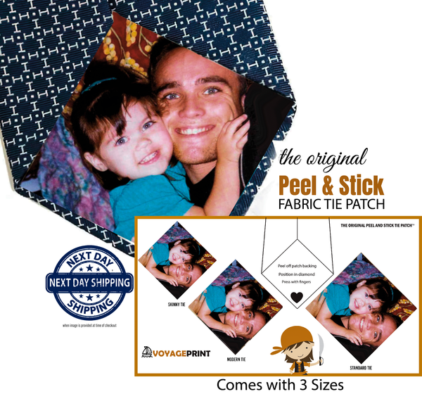Peel & Stick Tie Patch TM The Orginal Photo Tie Patch for weddings and more